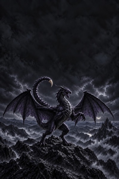 Black scorpiontail dragon
