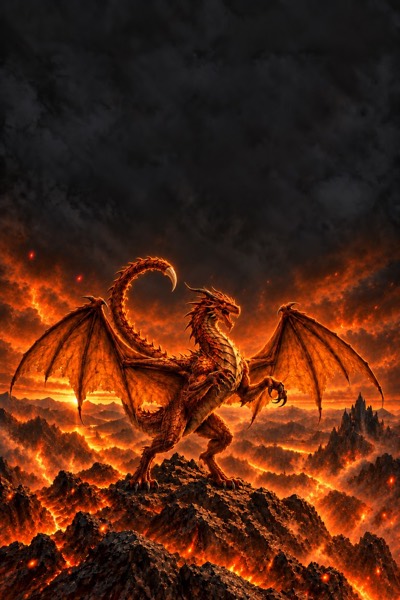 Orange scorpiontail dragon